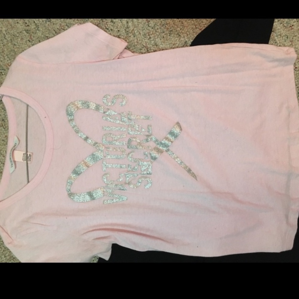 Glitter Victoria’s Secret shirt.